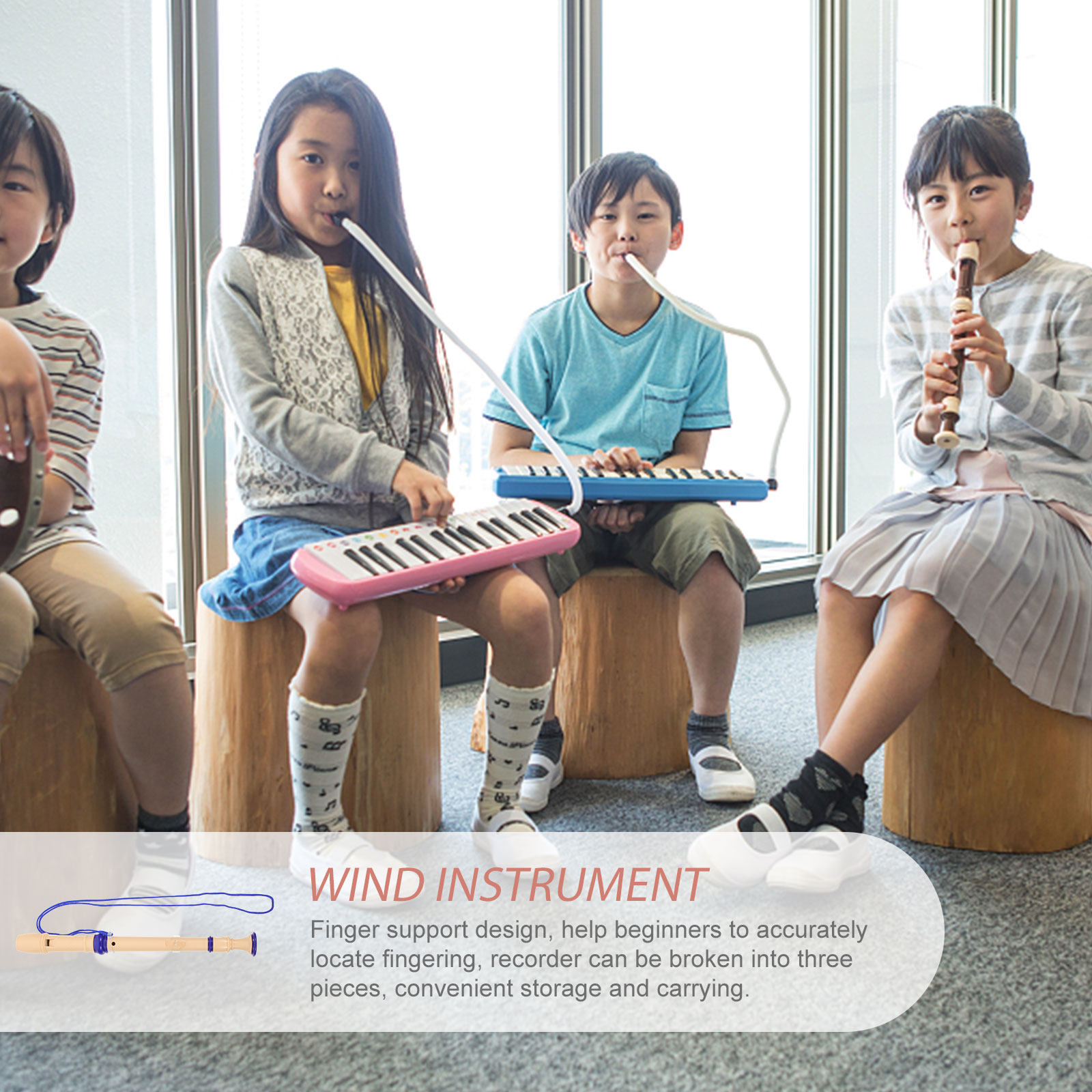 Soprano Recorder Plastic - 1Set German Style High Pitch Soprano