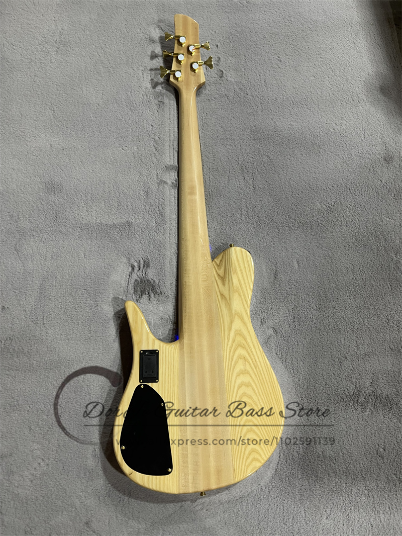 Bass Guitar Fretless - 5 Strings Bass Guitar LED Inlay