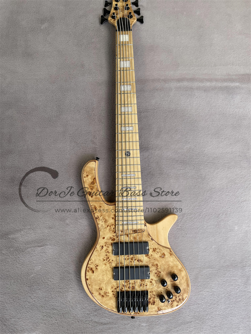 Bass Guitar Fretless - 6 Strings Bass Guitar deOl Bass