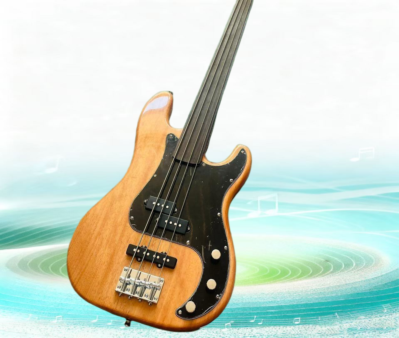 Bass Guitar Fretless - Professional Performance Fretless 4 string bass