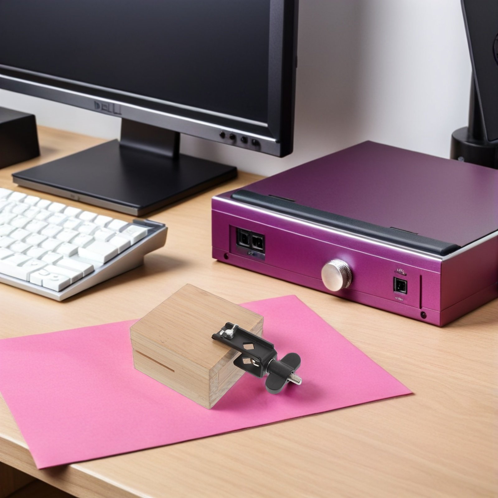 Musical Instrument Kit - Wooden Cowbell Square Mini Jam Block