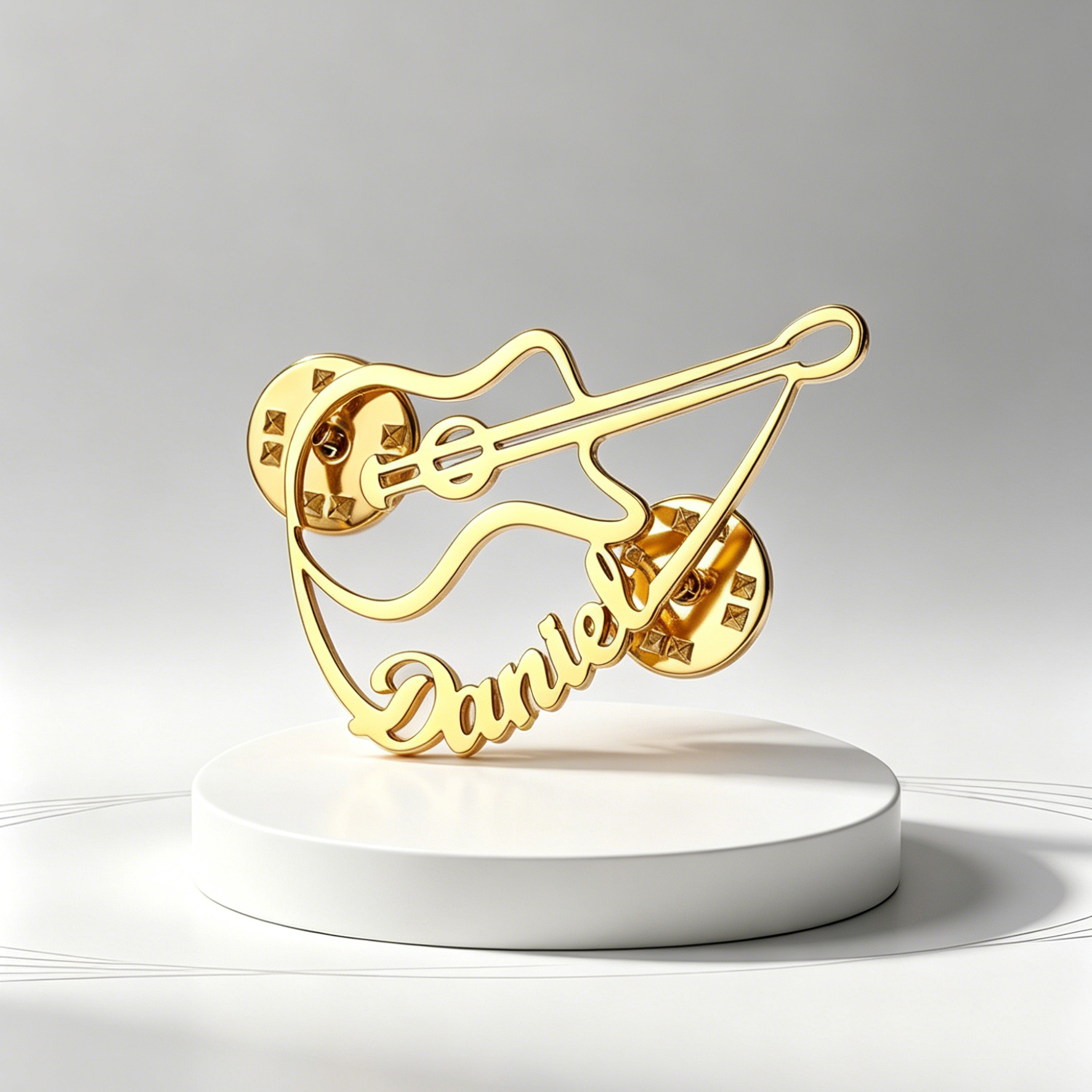 Custom Violin Pin Brooch Stain - Musical Instrument With Name ulasan dan harga