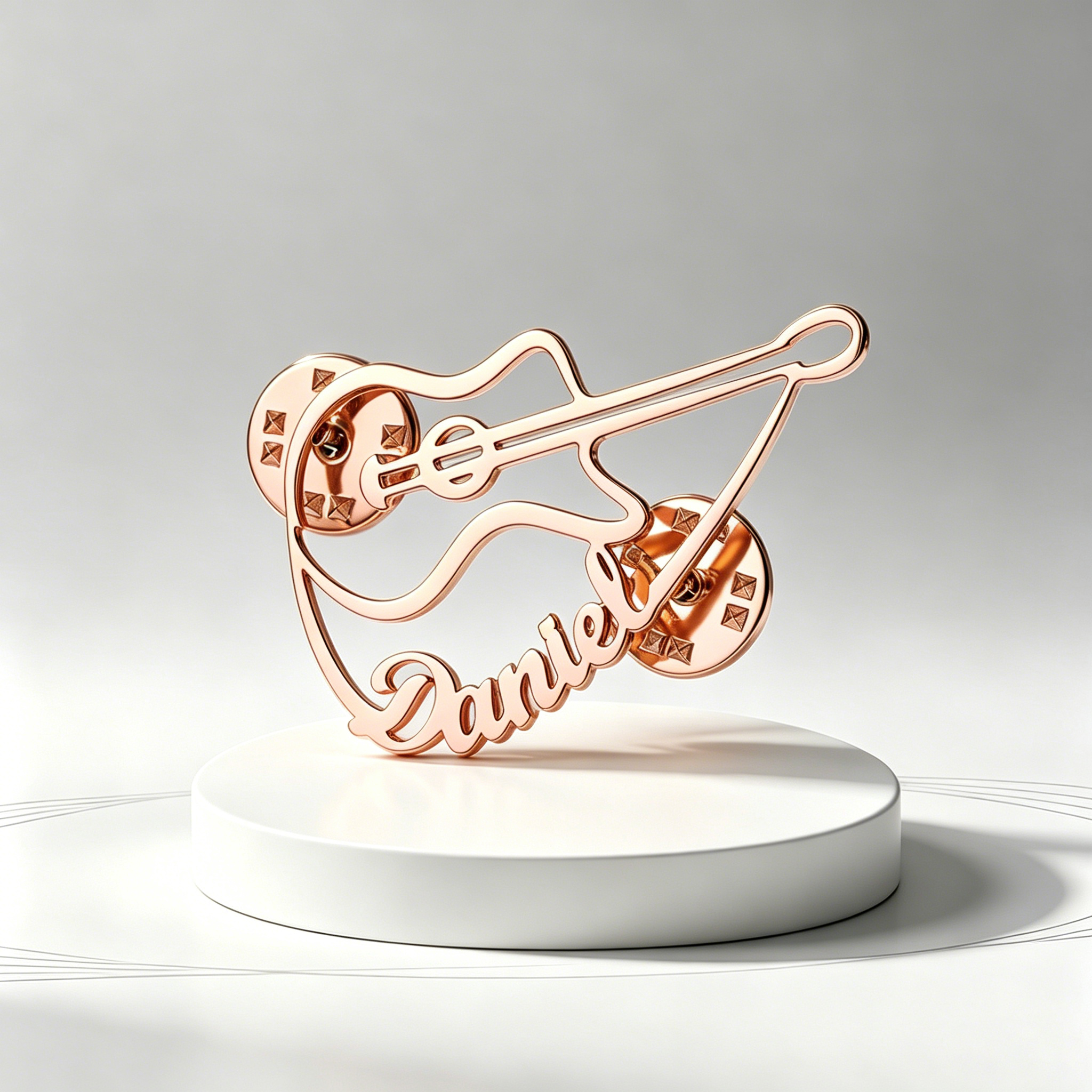 Custom Violin Pin Brooch Stain - Musical Instrument With Name ulasan dan harga