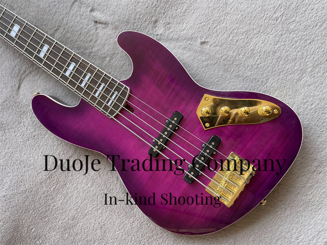 Fuchsia Electric bass 5-string - Bass Guitar Fretless ulasan dan harga