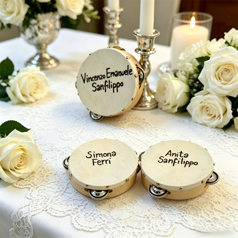 3/5PCS ﻿ Wedding Tambourine Dr - Musical Instrument With Name ulasan dan harga