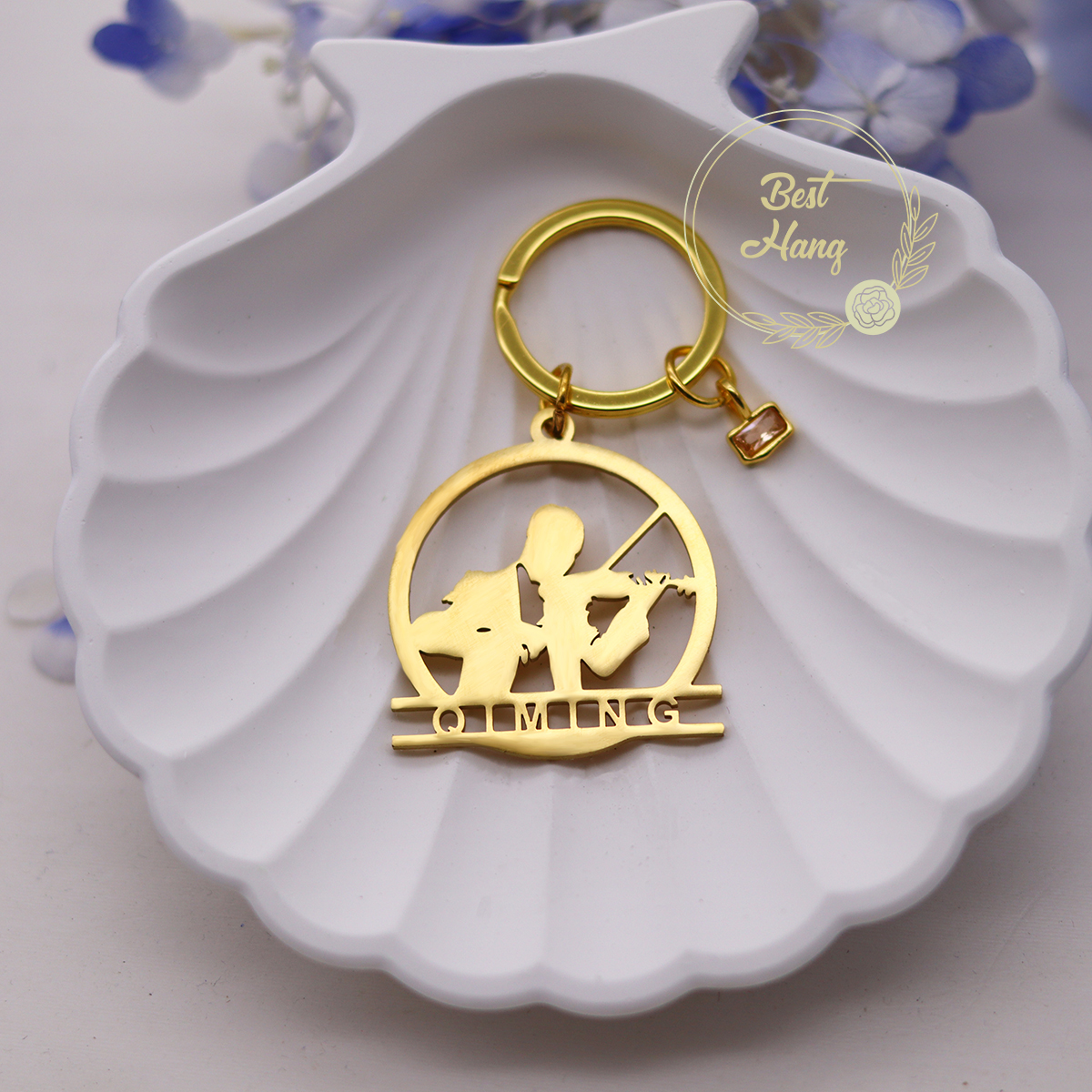 Custom Name Birthstone Pendant - Musical Instrument With Name ulasan dan harga