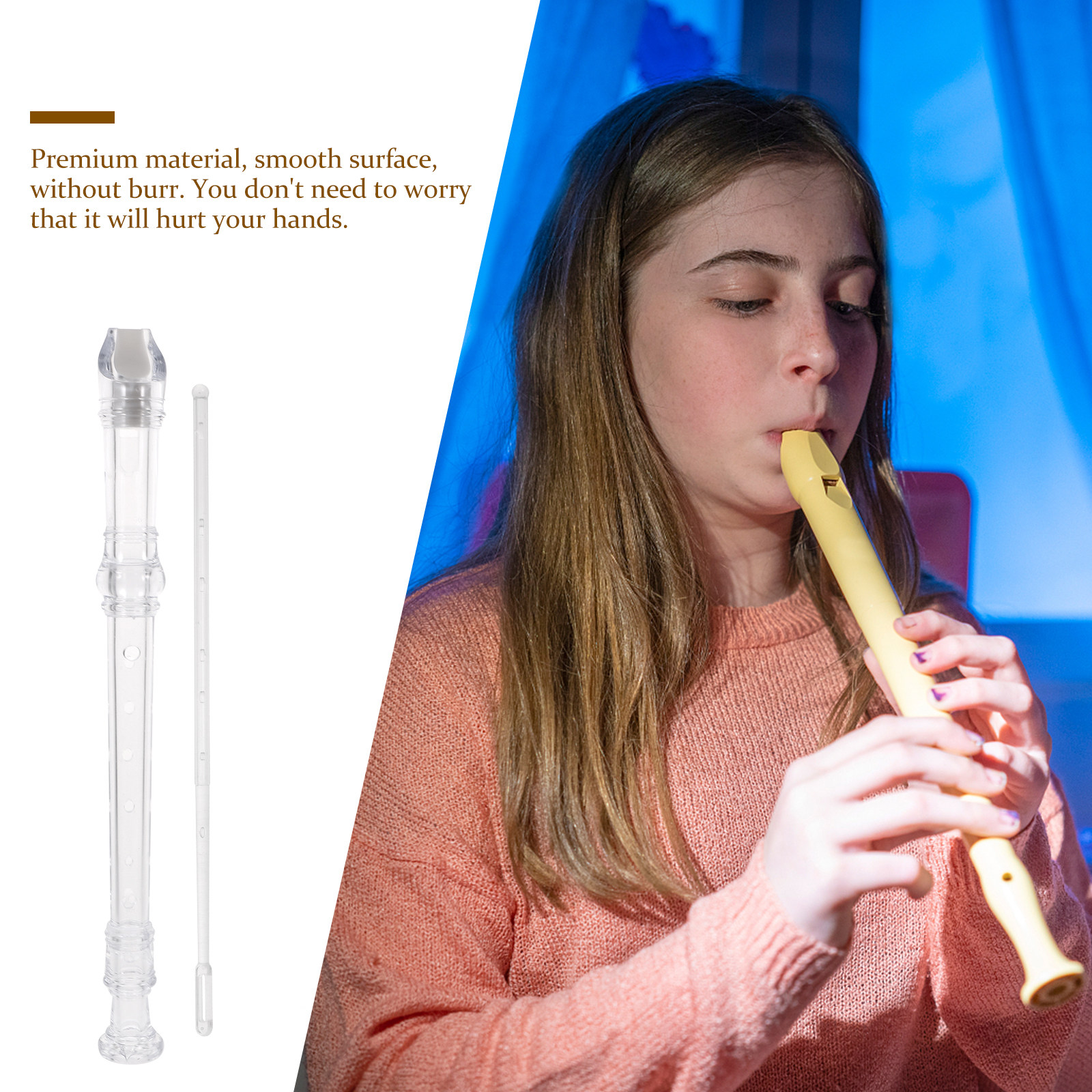 1Set ABS Plastic 8 Hole Flute  - Soprano Recorder Plastic ulasan dan harga