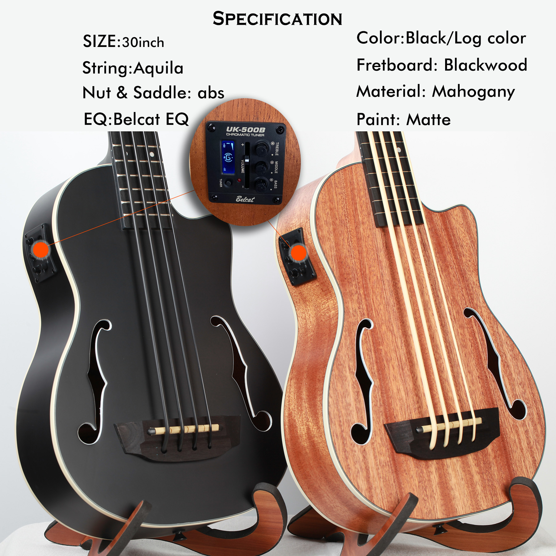 INITER 30 inches fretless/fret - Bass Guitar Fretless ulasan dan harga