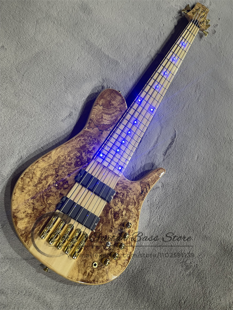 5 Strings Bass Guitar LED Inla - Bass Guitar Fretless ulasan dan harga