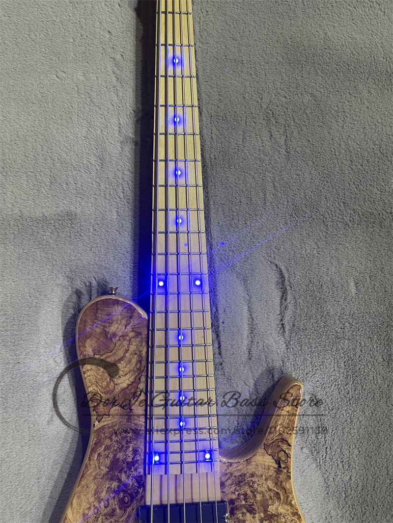 5 Strings Bass Guitar LED Inla - Bass Guitar Fretless ulasan dan harga