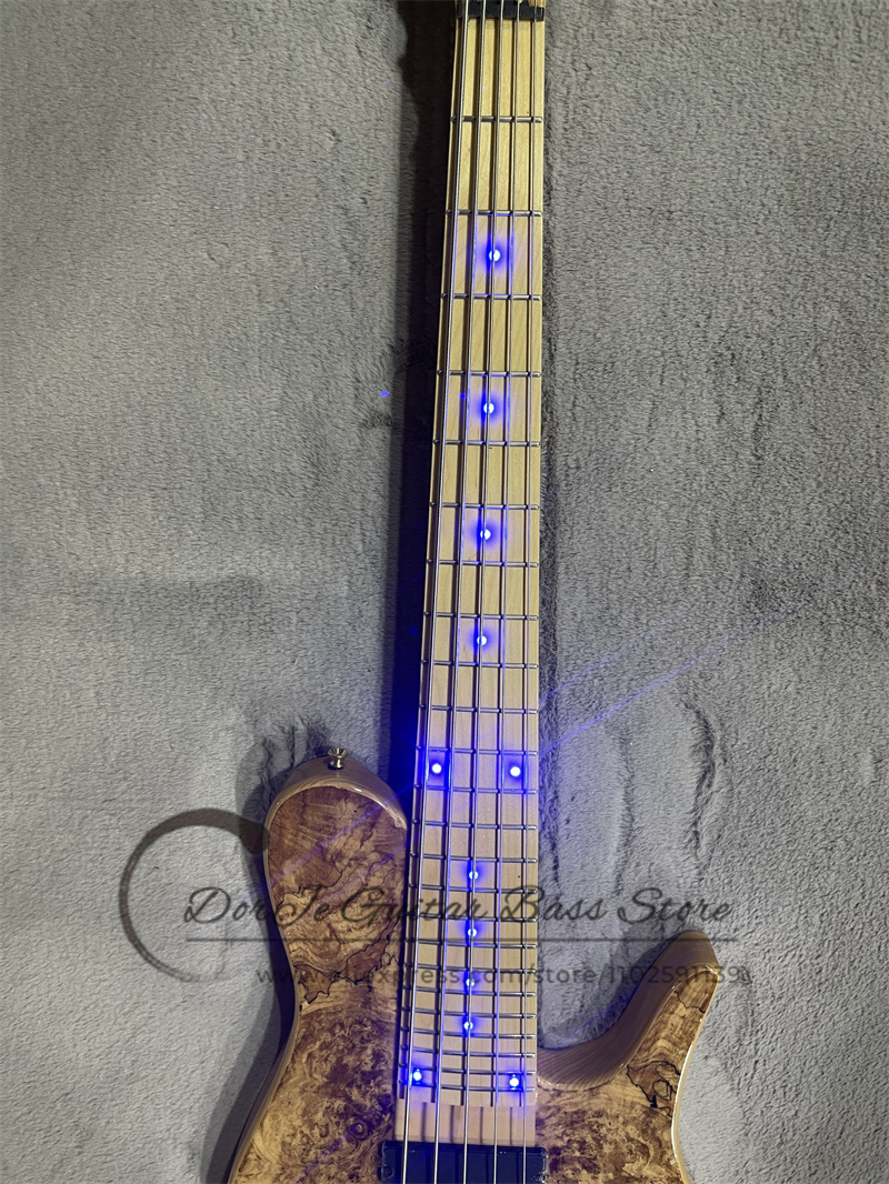 5 Strings Bass Guitar LED Inla - Bass Guitar Fretless ulasan dan harga