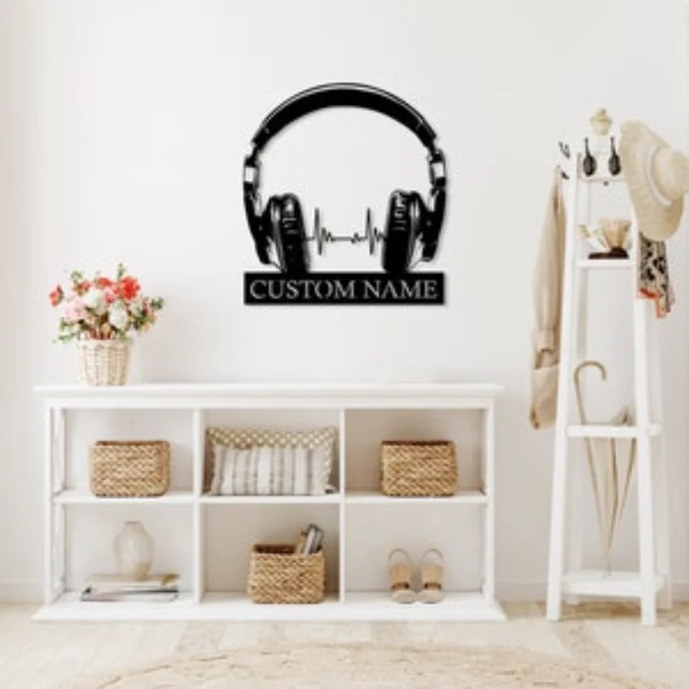 Metal Wall Art - Custom Earpho - Musical Instrument With Name ulasan dan harga