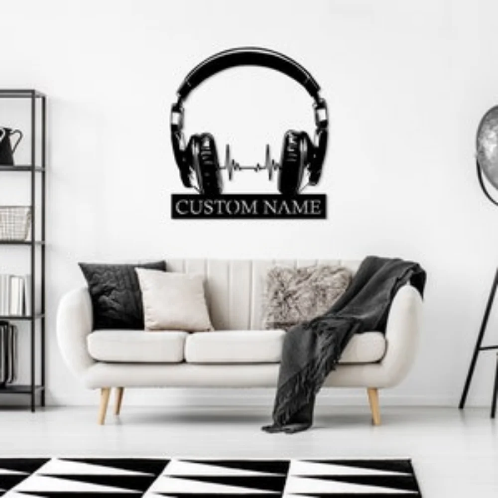 Metal Wall Art - Custom Earpho - Musical Instrument With Name ulasan dan harga