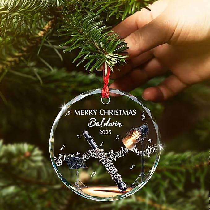 Awesome Piccolo Glass Ornament - Musical Instrument With Name ulasan dan harga