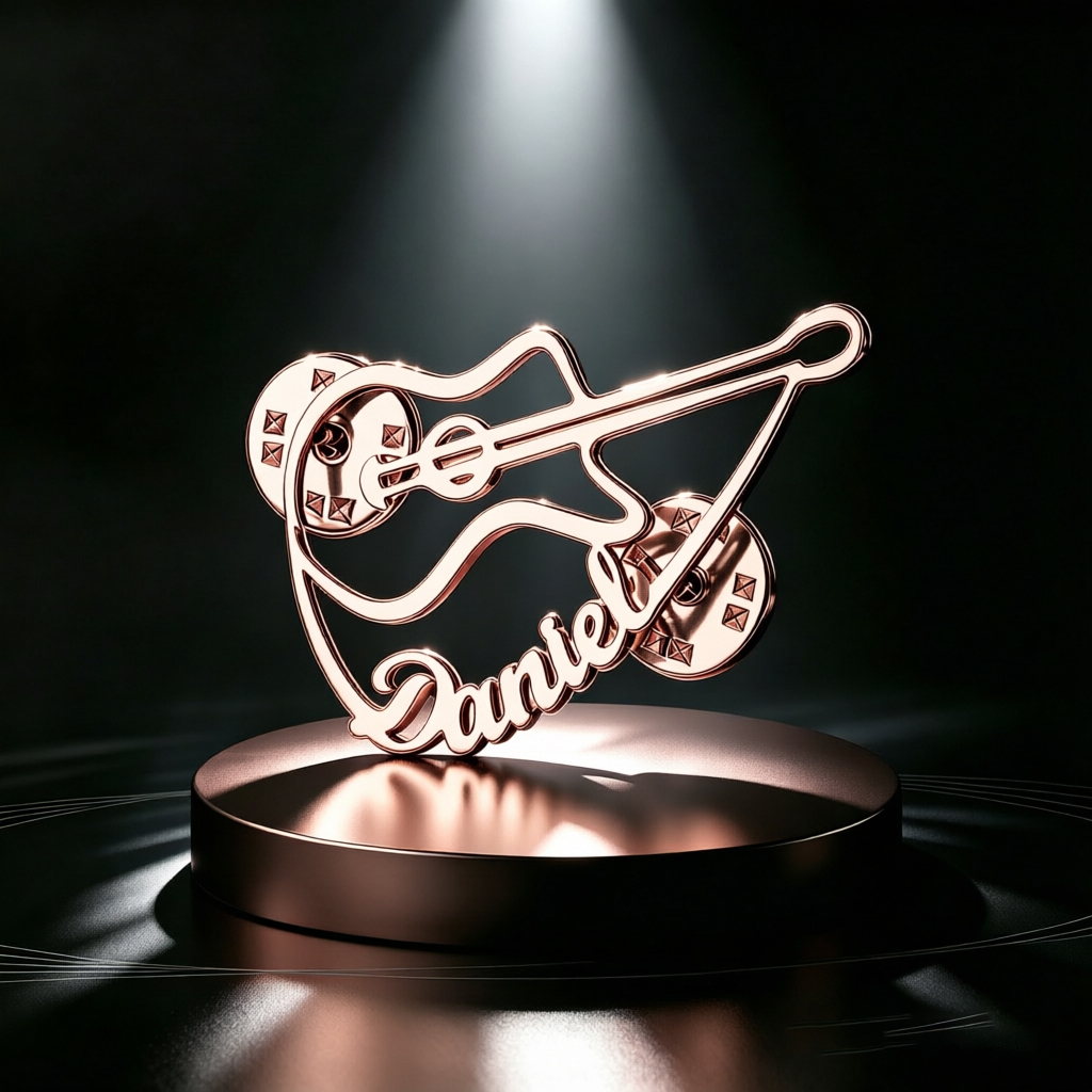 Personalized Violin Brooch Cus - Musical Instrument With Name ulasan dan harga