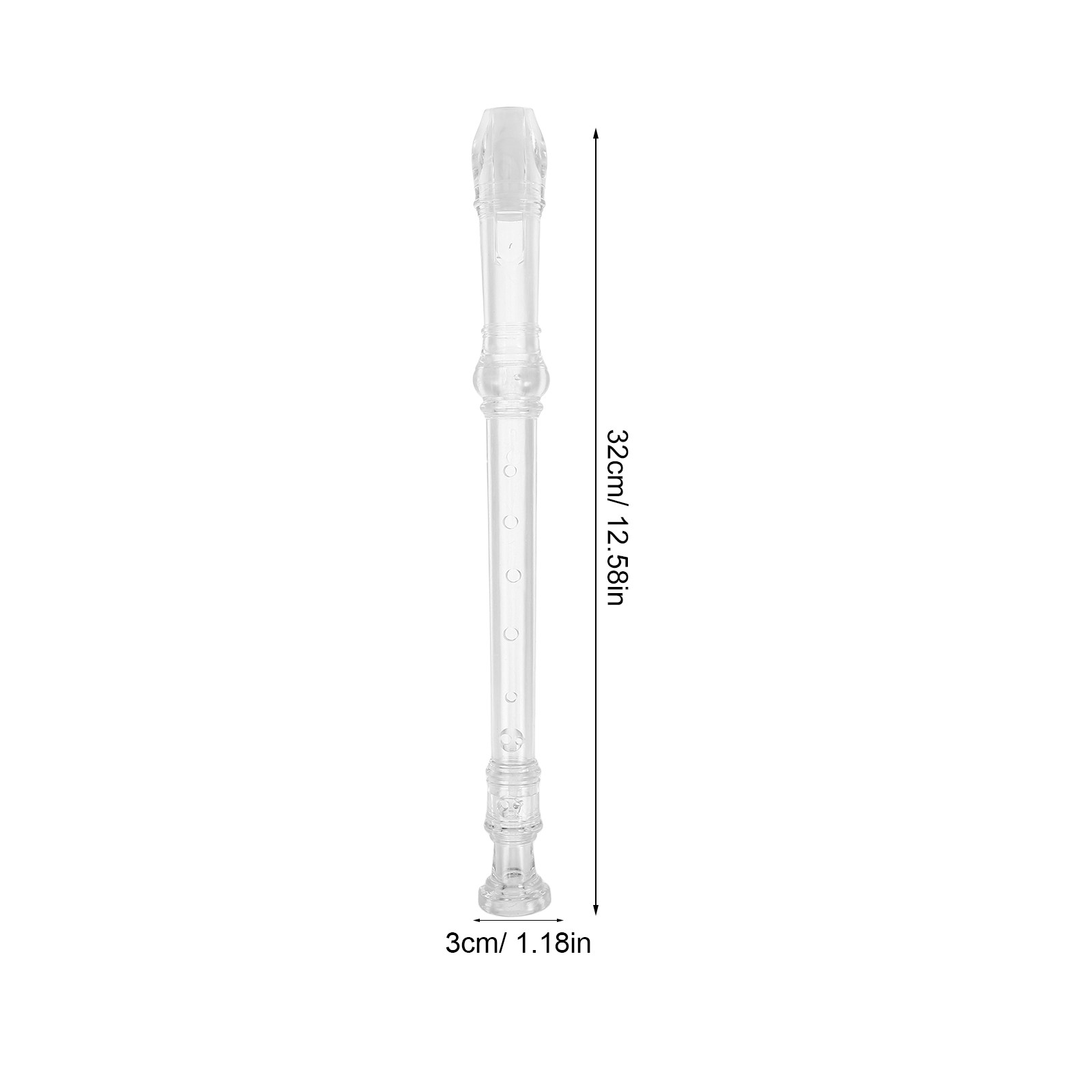 1Set 8-Hole Transparent Sopran - Soprano Recorder Plastic ulasan dan harga