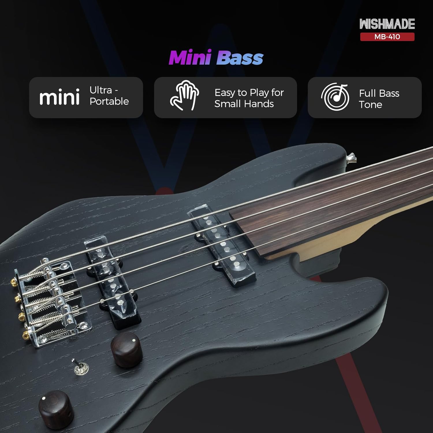4-String Fretless Electric Tra - Bass Guitar Fretless ulasan dan harga