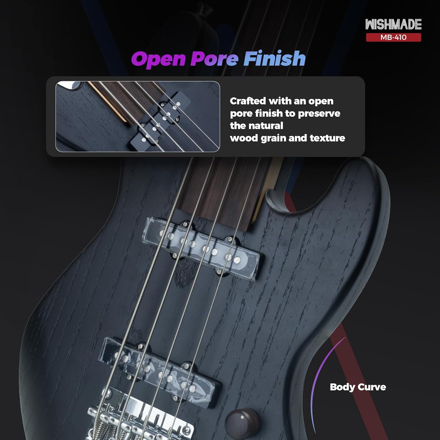 4-String Fretless Electric Tra - Bass Guitar Fretless ulasan dan harga