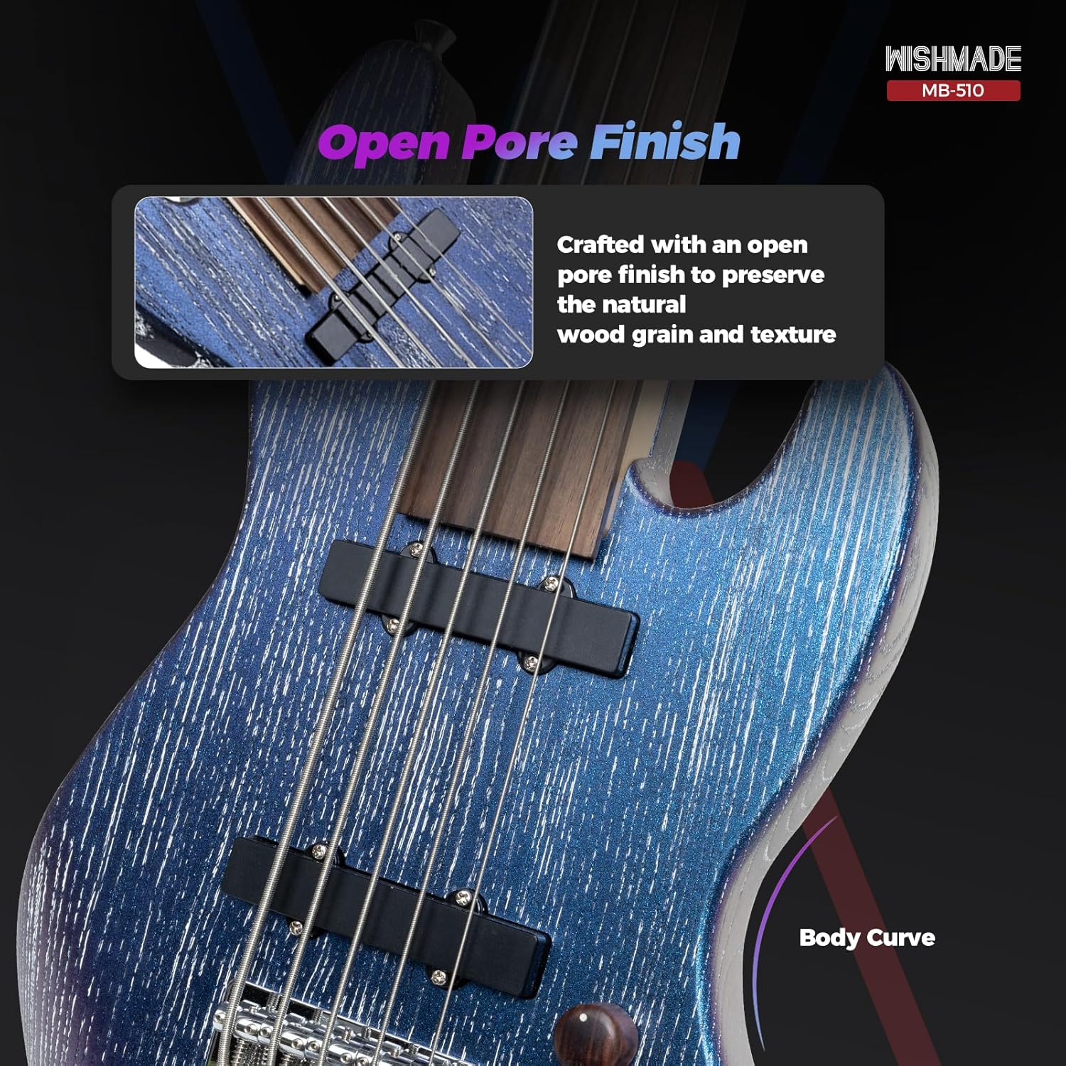 Portable Short Scale 5-String  - Bass Guitar Fretless ulasan dan harga