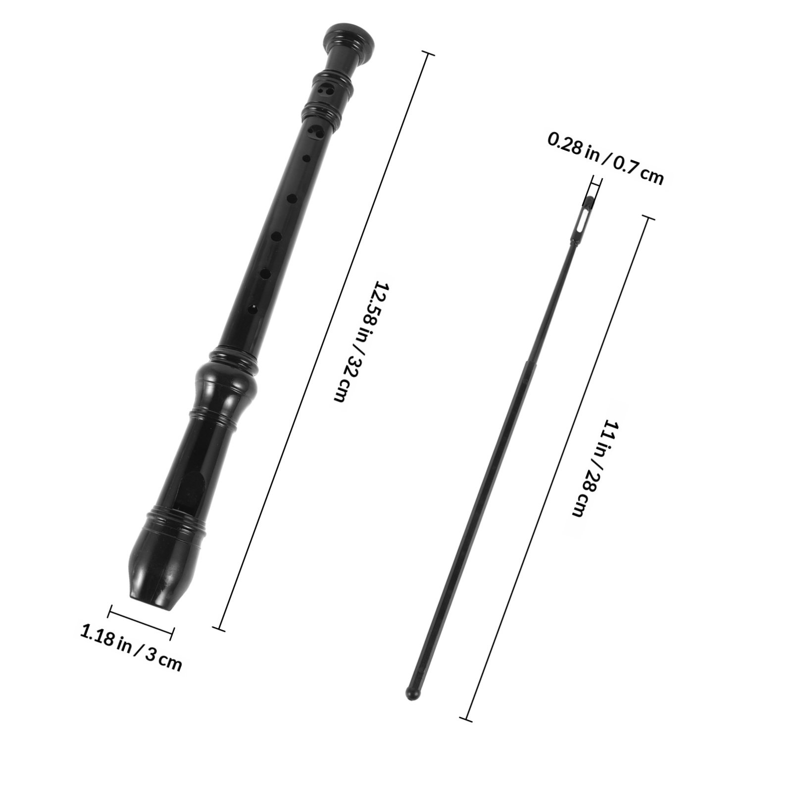 8 Hole Soprano Recorder Black  - Soprano Recorder Plastic ulasan dan harga