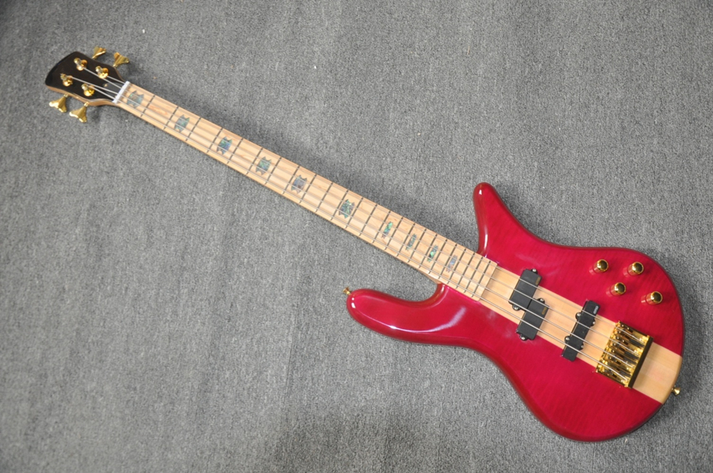 Pink 4 Strings Electric Bass G - Bass Guitar Fretless ulasan dan harga